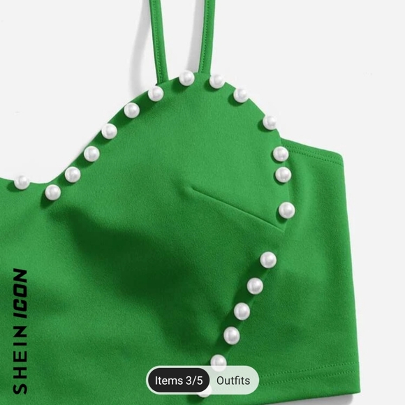 Shein Heart Shaped Crop Top - Picture 2 of 4